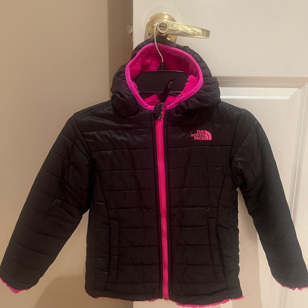The North Face reversible Black & Pink Puffer Jacket